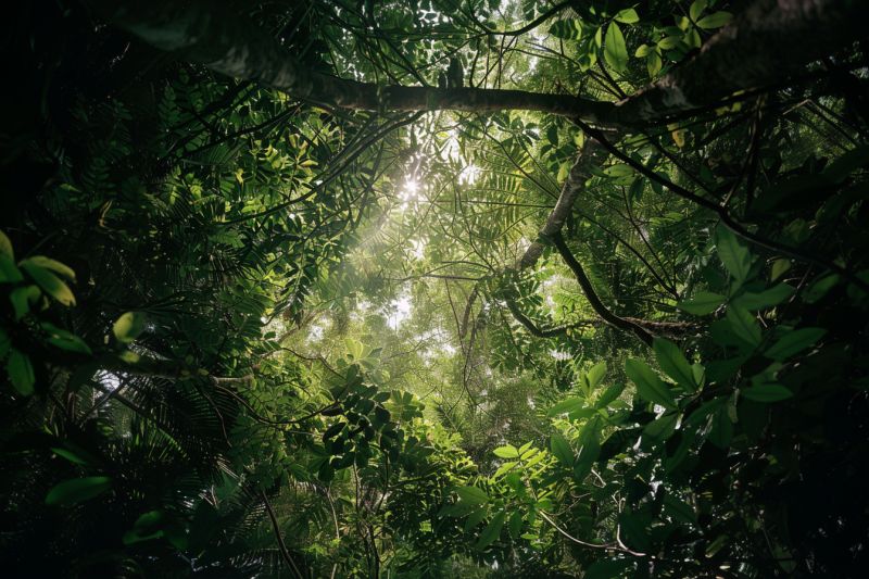 rainforest full of trees